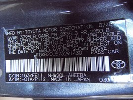 2007 Toyota Prius Gray 1.5L AT #Z24732